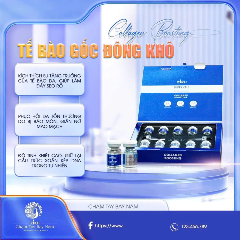 ZIKII SUPER CELL – COLLAGEN BOOSTING _TẾ BÀO GỐC ĐÔNG KHÔ 